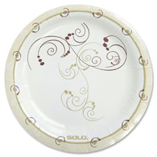 Solo Heavyweight Paper Plates, Sold as 1 Package, 125 Each per Package 
