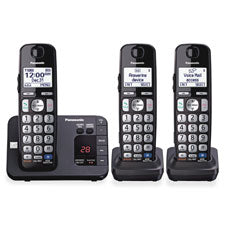 Panasonic KX-TGE233B DECT 6.0 1.90 GHz Cordless Phone, Sold as 1 Each