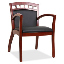 Lorell Crowning Accent Wood Guest Chair, Sold as 1 Each