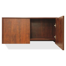 Lorell Essential Series Mahogany Wall Mount Hutch, Sold as 1 Each