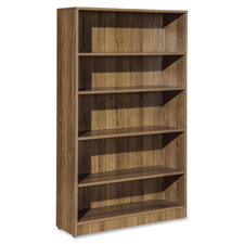 Lorell Essentials Series Walnut Laminate Bookcase, Sold as 1 Each
