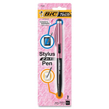 BIC Breast Cancer Awareness Tech Stylus 2 in 1 Pen, Sold as 1 Package