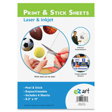 U.S. Stamp & Sign Print/Stick Letter Size Sheets, Sold as 1 Package, 6 Sheet per Package 