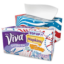 Viva Pop-up On the Go Napkins, Sold as 1 Box, 65 Each per Box 