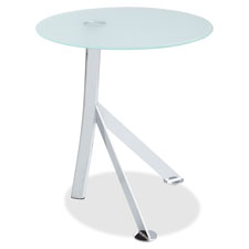 Safco Vari Accent Glass Top Table, Sold as 1 Each