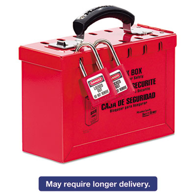 Latch Tight Portable Lock Box, Red, Sold as 1 Each