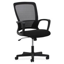 Lorell Sandwich Seat Mesh Mid-back Chair, Sold as 1 Each
