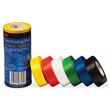3M Vinyl Tape 764 Color-coding Pack, Sold as 1 Package