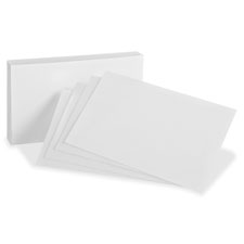 Oxford Blank Index Cards, Sold as 1 Package