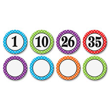 Teacher Created Resources Dots/Numbers Magnetic Accents, Sold as 1 Package, 42 Each per Package 