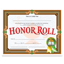 Flipside Honor Roll Certificate, Sold as 1 Package