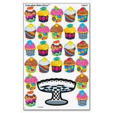 Trend Colored Cupcake Bakeshop Stickers, Sold as 1 Package, 200 Each per Package 
