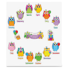 Carson-Dellosa Colorful Owls Birthday Bulletin Board Set, Sold as 1 Set