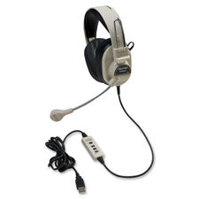 Califone Stereo Headphone W/ Boom Mic USB Via Ergoguys, Sold as 1 Each