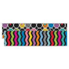 Carson-Dellosa Colorful Chalkboard Straight Borders, Sold as 1 Package