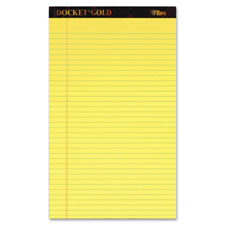 TOPS Docket Gold Legal Rule White Writing Tablet, Sold as 1 Package, 6 Pad per Package 