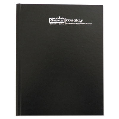 House of Doolittle - Professional Hardcover Weekly Planner, 15-Minute Appointments, 8-1/2 x 11, Black, Sold as 1 EA