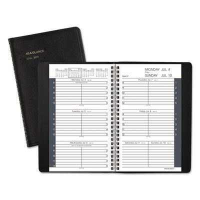 AT-A-GLANCE - Recycled Weekly Appointment Book, Black, 4 7/8-inch x 8-inch, Sold as 1 EA