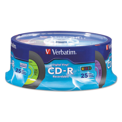 Verbatim - Digital Vinyl CD-R Discs, 700MB/80min, Spindle, 25/Pack, Sold as 1 PK