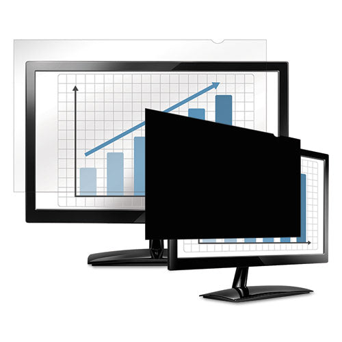 Fellowes - Black-Out Antiglare Privacy Filter for 17-inch LCD/Notebook, Frameless, Sold as 1 EA