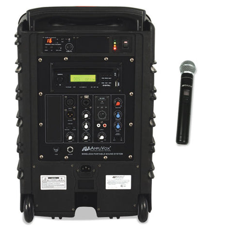 AmpliVox - Titan Wireless Portable PA System, 100W Amp, Sold as 1 EA