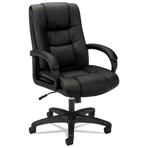 basyx - VL131 Executive High-Back Chair, Black Vinyl, Sold as 1 EA