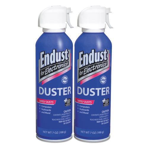 Compressed Air Duster, 7 oz, 2/Pk, Sold as 1 Each