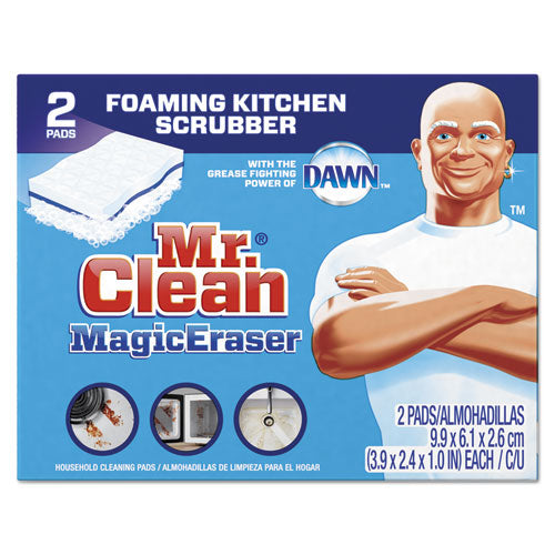 Magic Eraser Kitchen Scrubber, 3 9/10" x 2 2/5", 2/Box, 12 Boxes/Carton, Sold as 1 Carton, 24 Each per Carton 