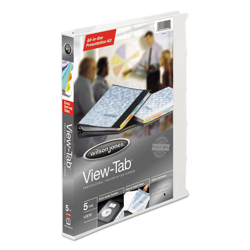 Wilson Jones - View-Tab Round Ring Presentation Binder, 5-Tab Style, 5/8-inch Capacity, White, Sold as 1 EA