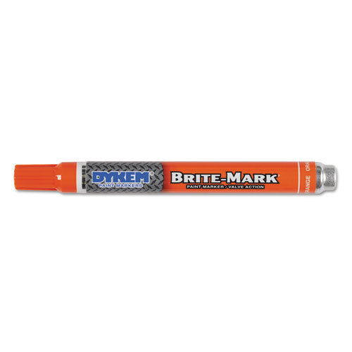 BRITE-MARK Paint Marker, Bullet Medium Tip, Orange, Sold as 1 Box, 12 Each per Box 