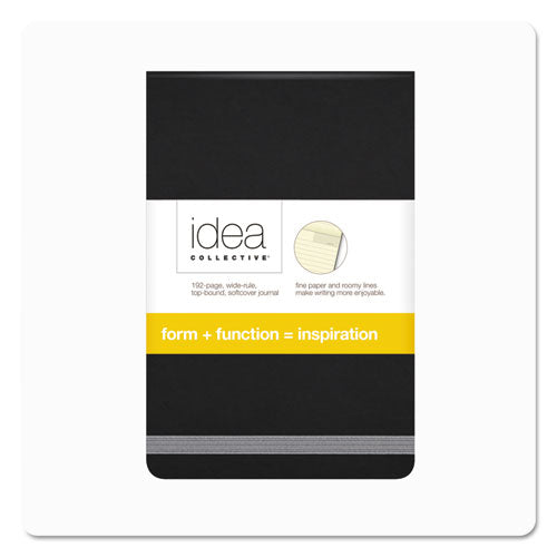 Idea Collective Journal, Soft Cover, Top Bound, 3 1/2 x 5 1/2, Black, 96 Sheets, Sold as 1 Each