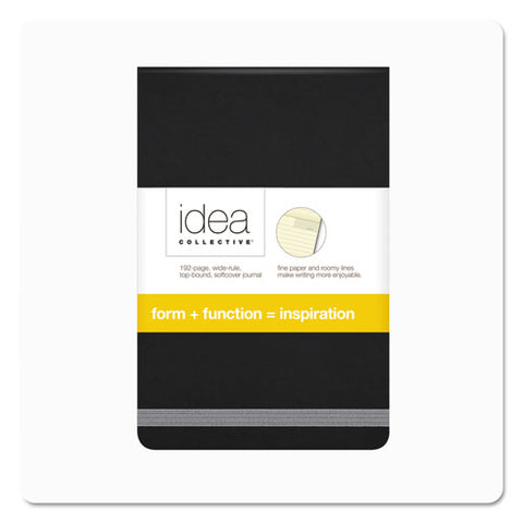 Idea Collective Journal, Soft Cover, Top Bound, 3 1/2 x 5 1/2, Black, 96 Sheets, Sold as 1 Each