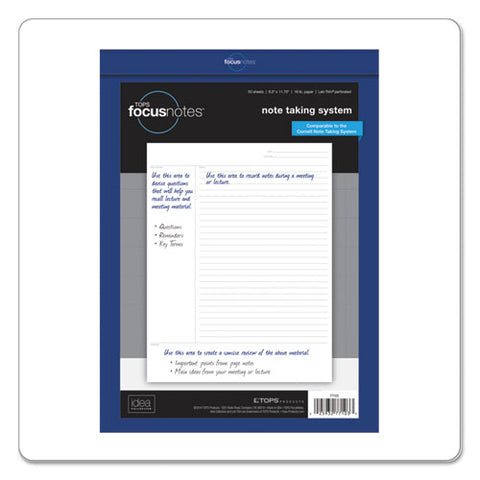 FocusNotes Legal Pad, 8 1/2 x 11 3/4, White, 50 Sheets, Sold as 1 Each