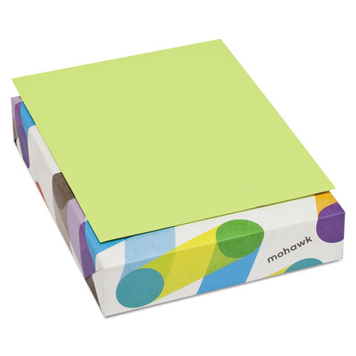 Mohawk - Brite-Hue Multipurpose Colored Paper, 20lb, 8-1/2 x 11, Ultra Lime, 500 Shts/Rm, Sold as 1 RM