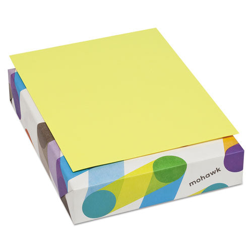 Mohawk - Brite-Hue Multipurpose Colored Paper, 20lb, 8-1/2 x 11, Ultra Lemon, 500 Shts/Rm, Sold as 1 RM