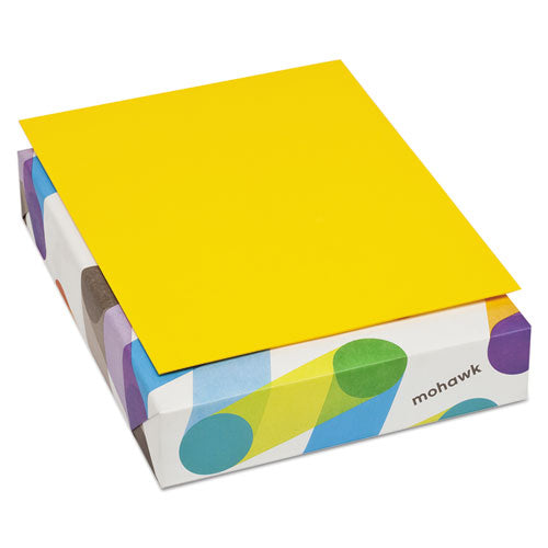 Mohawk - Brite-Hue Multipurpose Colored Paper, 24lb, 8-1/2 x 11, Sun Yellow, 500 Shts/Rm, Sold as 1 RM