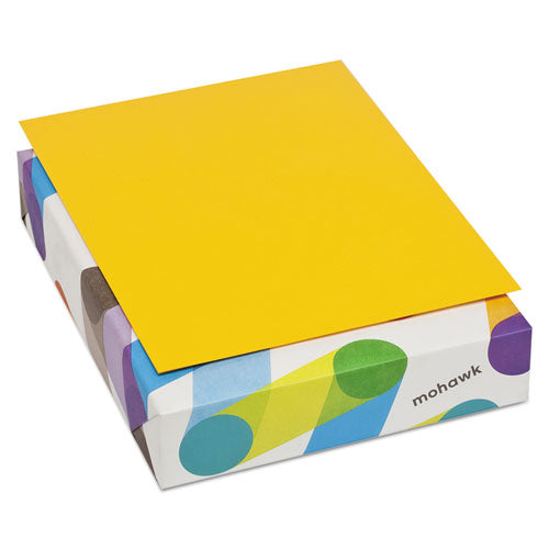 Mohawk - Brite-Hue Multipurpose Colored Paper, 24lb, 8-1/2 x 11, Gold, 500 Sheets/Ream, Sold as 1 RM