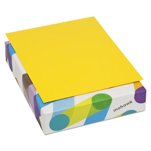 Mohawk - Brite-Hue Multipurpose Colored Paper, 24lb, 8-1/2 x 11, Yellow, 500 Sheets/Ream, Sold as 1 RM