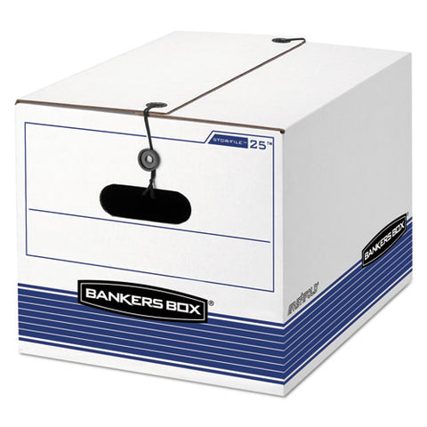 Bankers Box - Liberty Max Strength Storage Box, Letter/Legal, White/Blue 12/Ctn, Sold as 1 CT