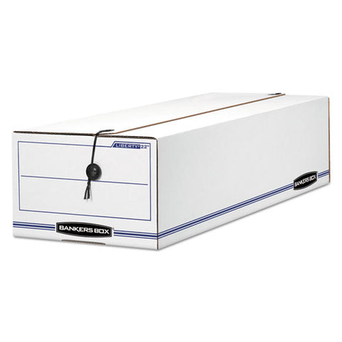 Bankers Box - Liberty Basic Storage Box, Record Form,8-3/4 x 23-3/4 x 7, White/Blue, 12/Carton, Sold as 1 CT