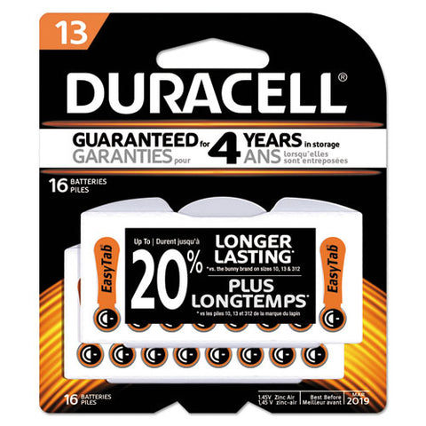 Button Cell Hearing Aid Battery,13, 16/Pk, Sold as 1 Package