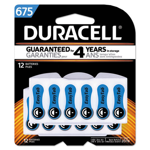 Button Cell Hearing Aid Battery, 675, 12/Pk, Sold as 1 Package