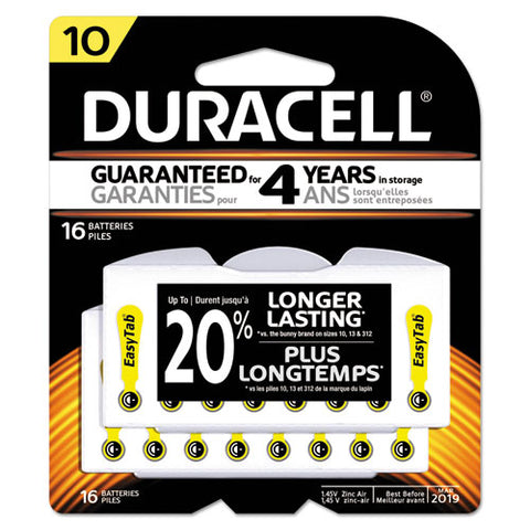 Button Cell Hearing Aid Battery,10, 16/Pk, Sold as 1 Package