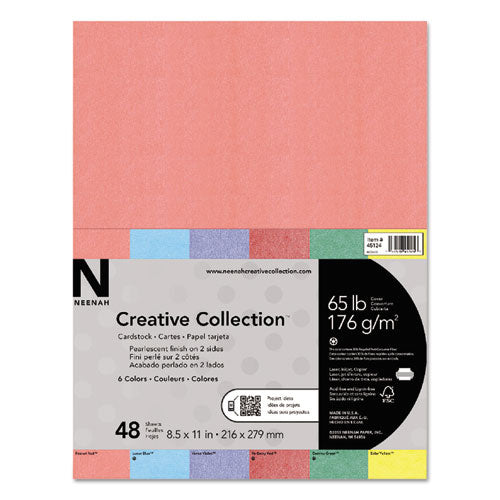 Wausau Paper - Astrobrights Glisten Pearlescent Colored Paper, 65lb, 8-1/2 x 11, 48 Sheets/Pack, Sold as 1 PK