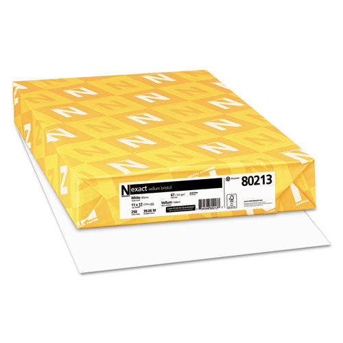 Exact Vellum Bristol, Copy/Print, White, 92 Bright, 67lb, 11 x 17, 250 Shts/Pack, Sold as 1 Package