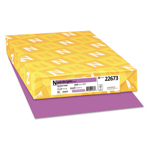Astrobrights Colored Paper, 24lb, 11 x 17, Planetary Purple, 500 Sheets/Ream, Sold as 1 Ream