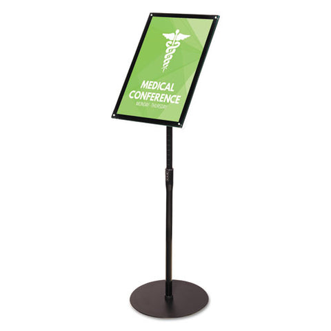 Telescoping Sign Display, 18 3/4 x 13 x 51, Black, Sold as 1 Each