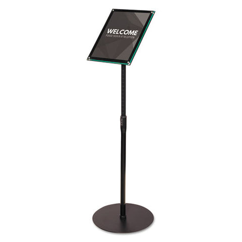 Telescoping Sign Display, 13 x 13 x 48, Black, Sold as 1 Each