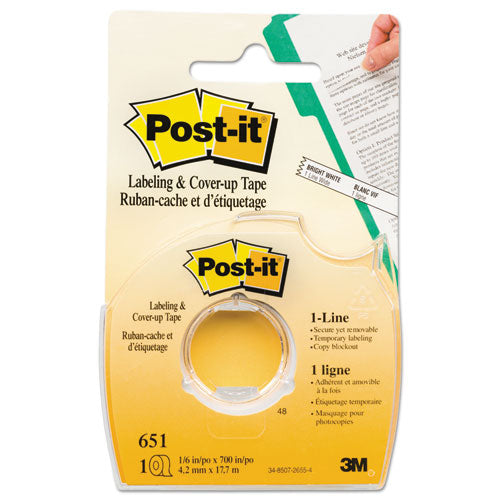 Post-it - Removable Cover-Up Tape, Non-Refillable, 1/6-inch x 700-inch Roll, Sold as 1 RL