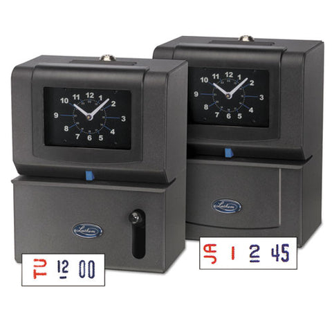 Lathem Time - Heavy Duty Time Clock, Mechanical, Charcoal, Sold as 1 EA